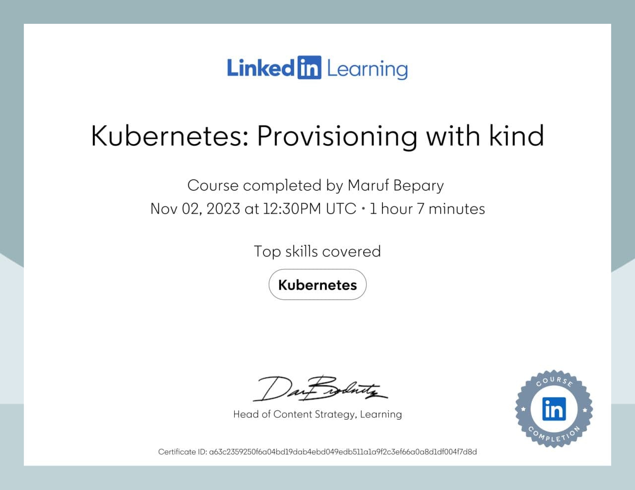 Kubernetes: Provisioning with kind certificate image